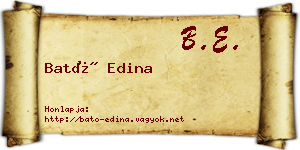 Bató Edina névjegykártya